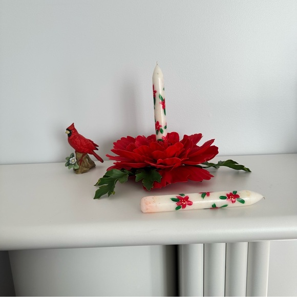 Bundle of 3 pieces candle holderFestive Floral Candles - Picture 4 of 12